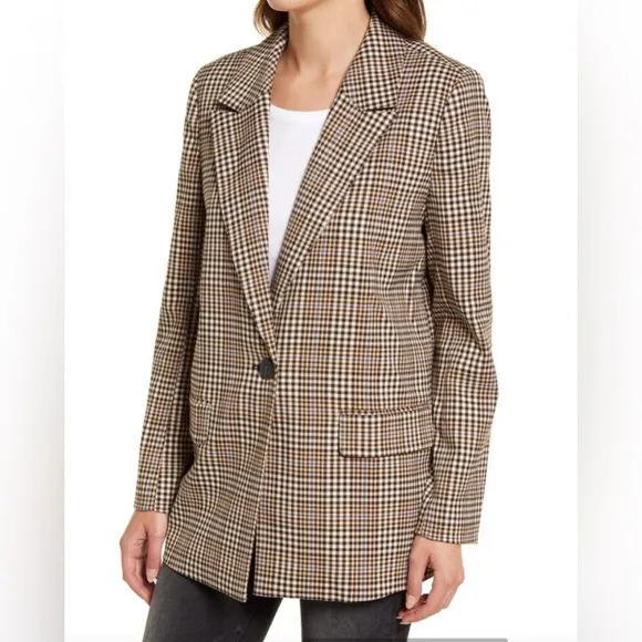 Treasure &amp; Bond Easy Plaid Blazer -NWT - medium