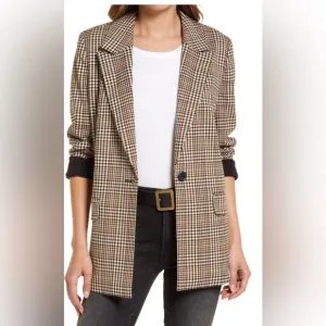 Treasure &amp; Bond Easy Plaid Blazer -NWT - medium