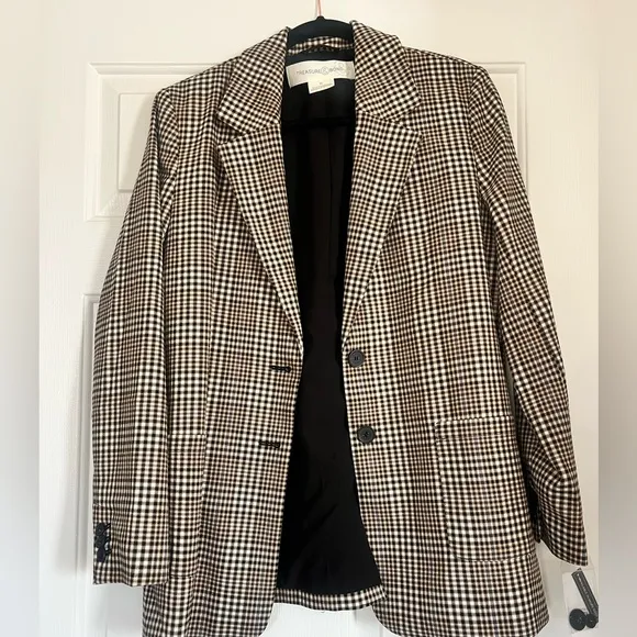 Treasure &amp; Bond Easy Plaid Blazer -NWT - medium