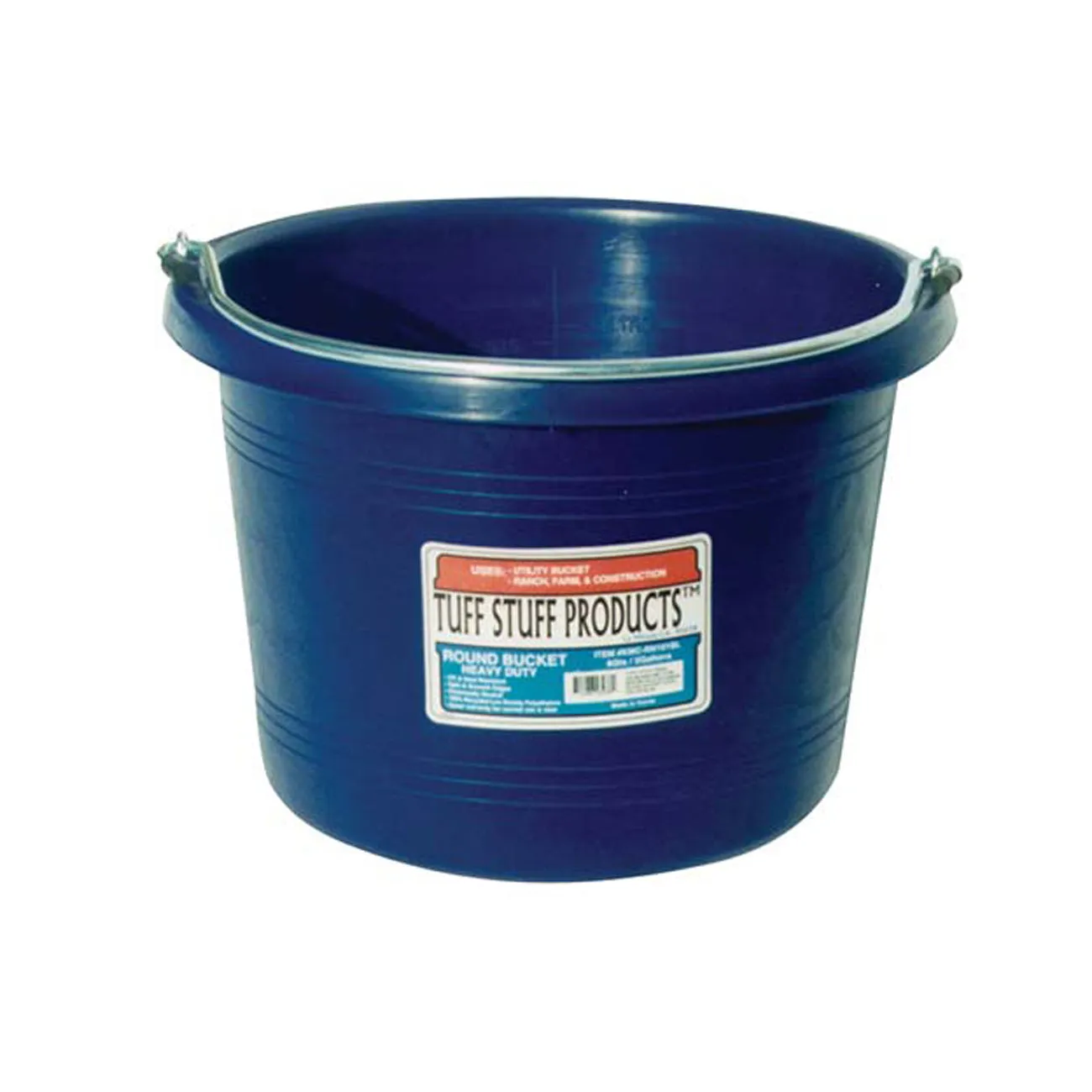 Tuff Stuff round bucket 8 qts - blue