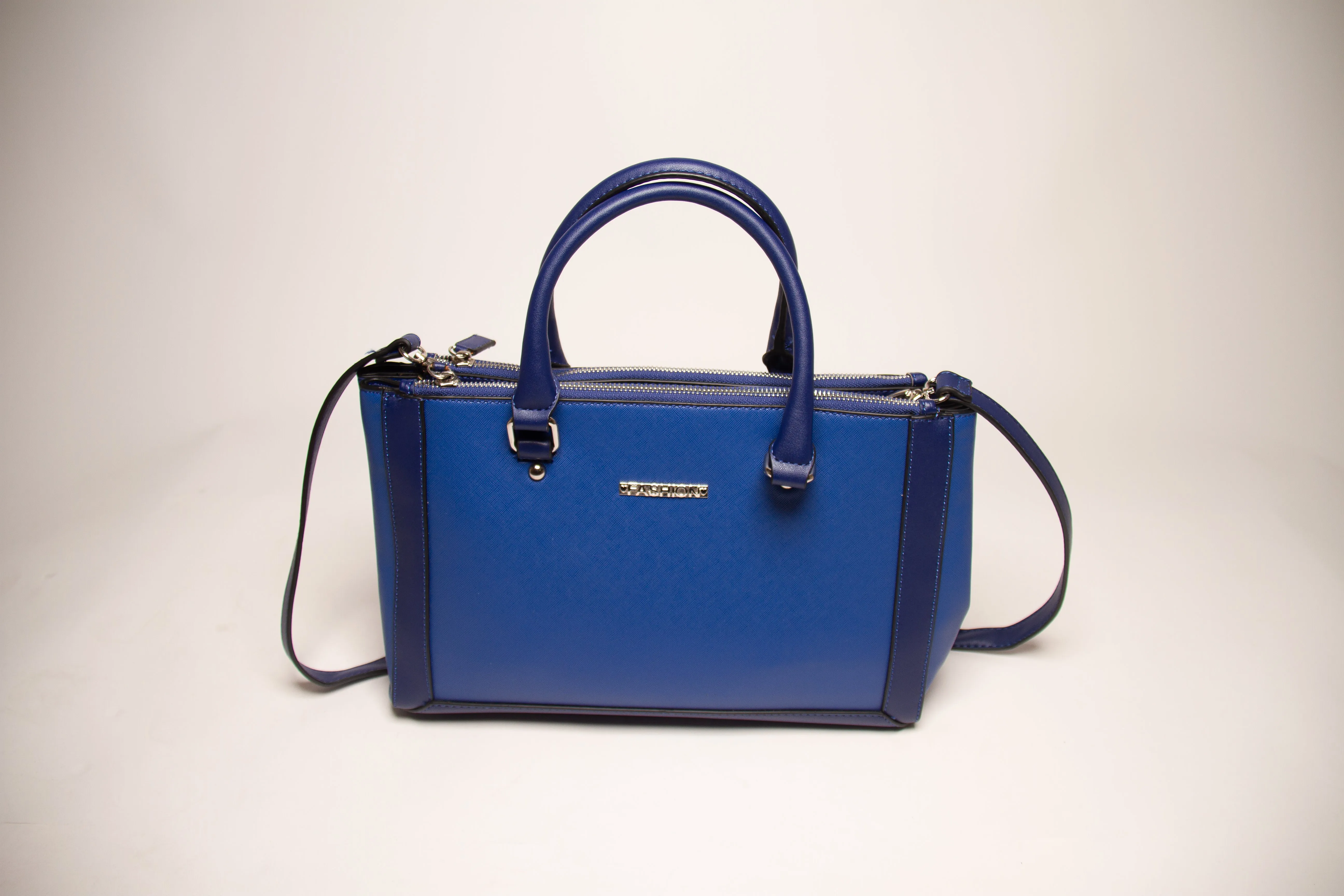 Two-tone blue handbag