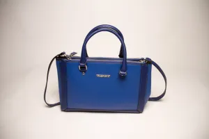Two-tone blue handbag