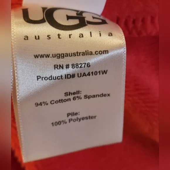 UGG Large Pink Heavy Cotton Plush Bathrobe