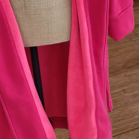 UGG Large Pink Heavy Cotton Plush Bathrobe