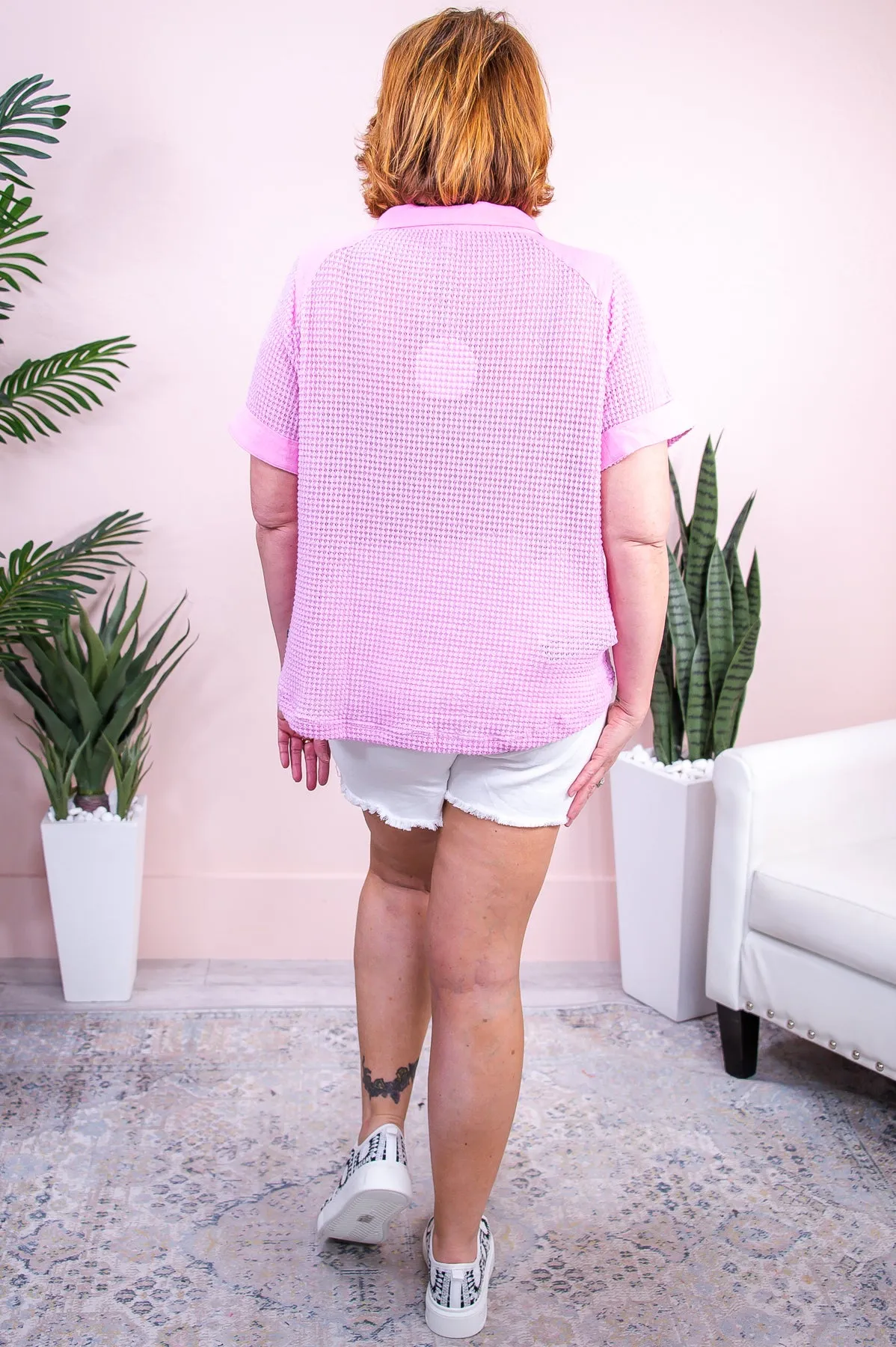 Unforgettable Moments Pink Solid Knitted top - T9227PK
