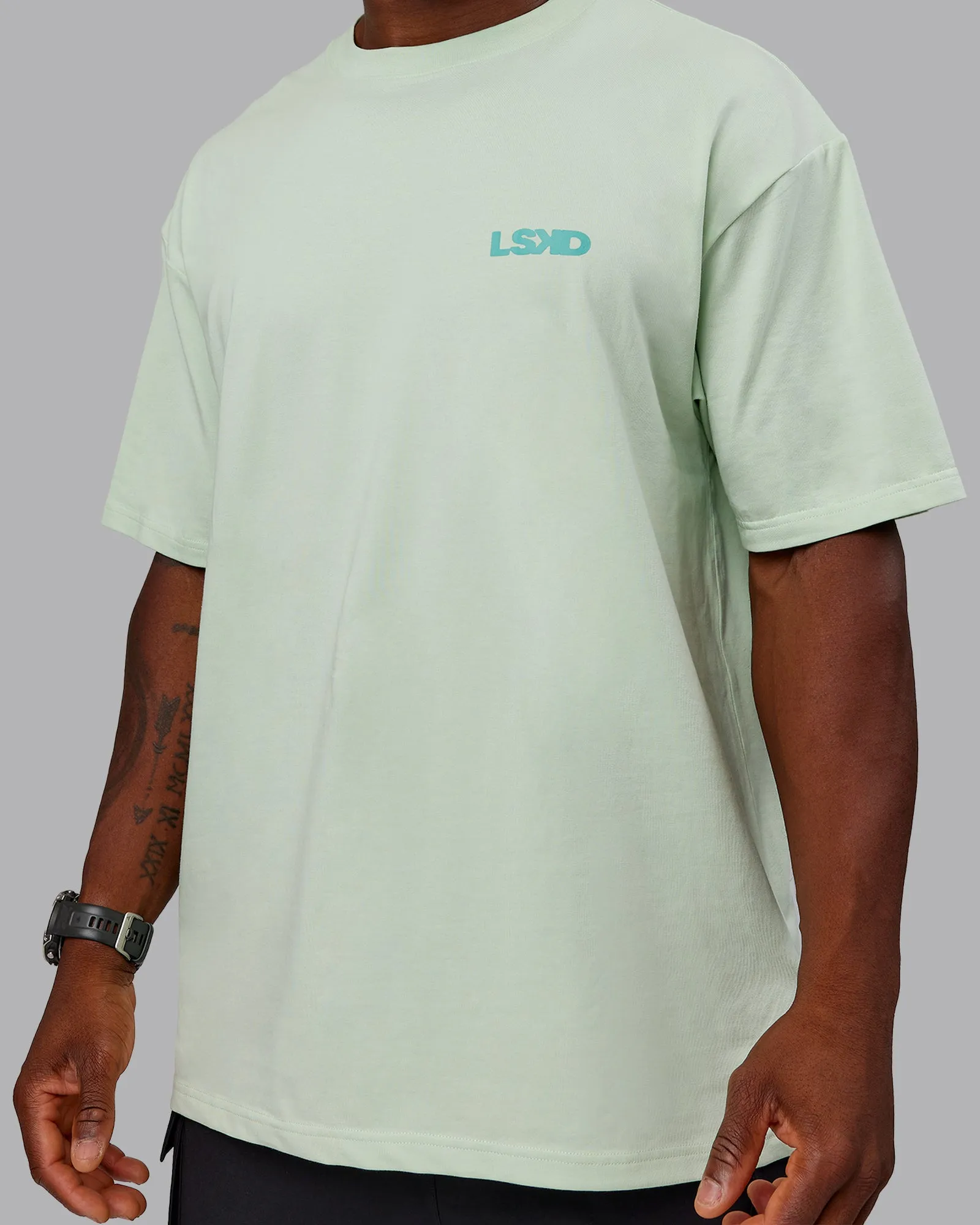 Unisex E.T.J FLXCotton Tee Oversize - Mint Leaf-Green