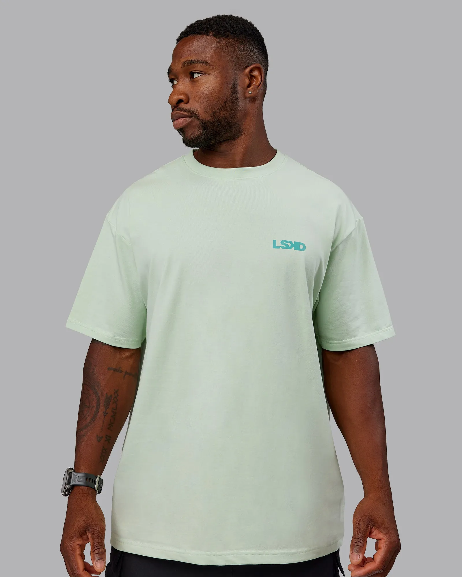 Unisex E.T.J FLXCotton Tee Oversize - Mint Leaf-Green