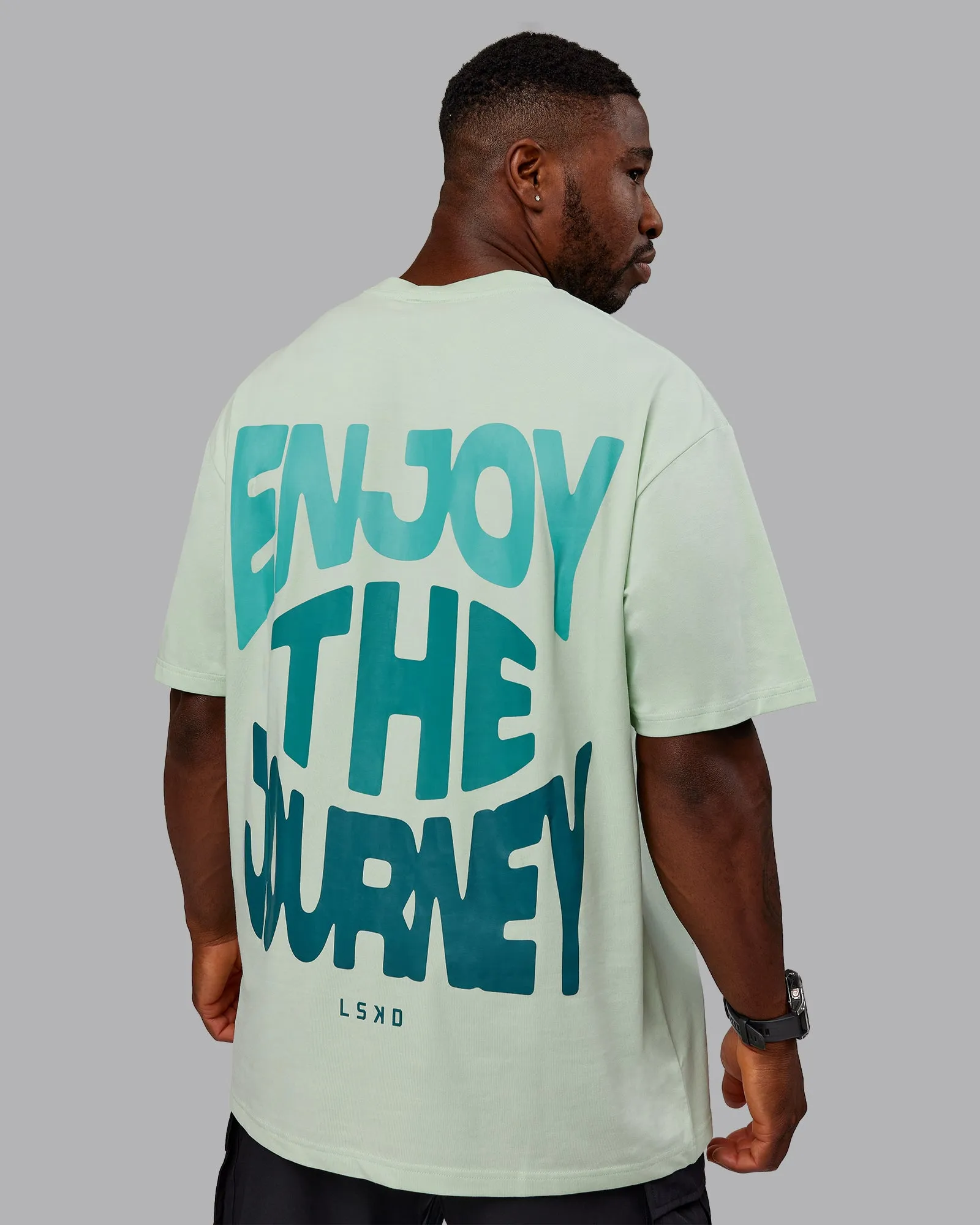 Unisex E.T.J FLXCotton Tee Oversize - Mint Leaf-Green