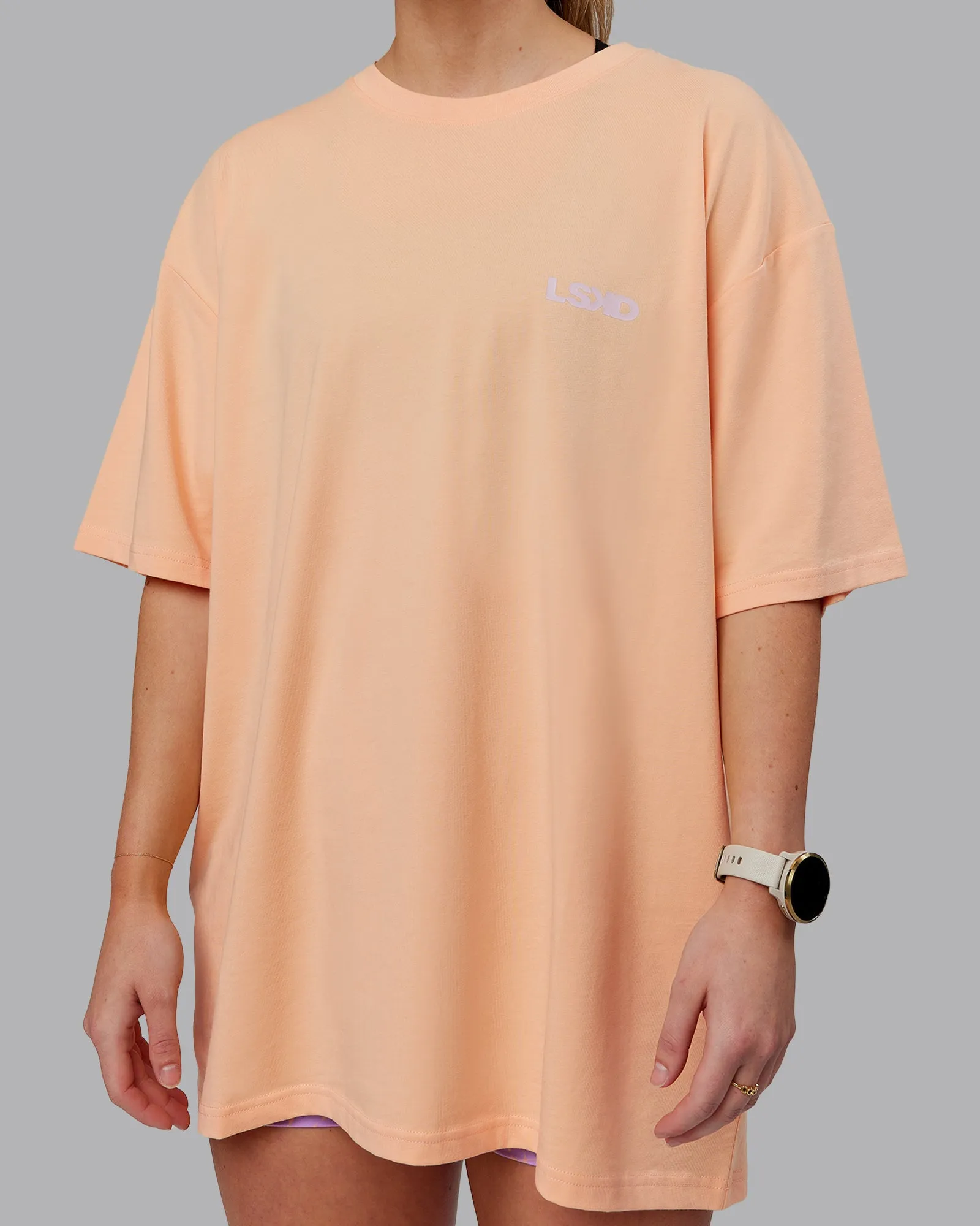Unisex E.T.J FLXCotton Tee Oversize - Peach Fuzz-Purple