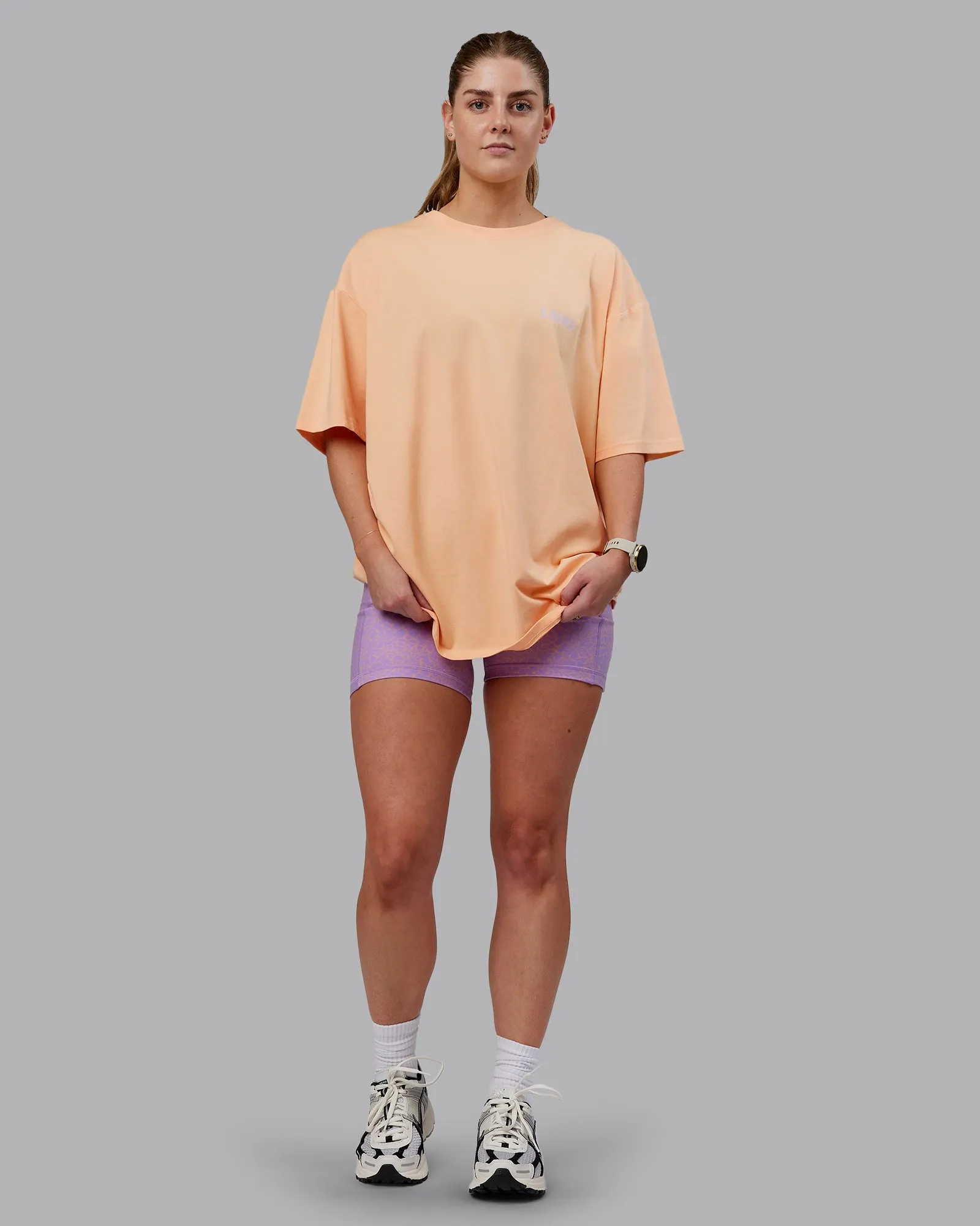 Unisex E.T.J FLXCotton Tee Oversize - Peach Fuzz-Purple