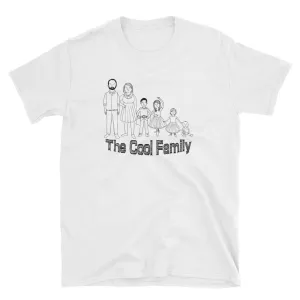 Unisex The Cool Family T Shirt White Father Mother Brother Sister & Baby Tee