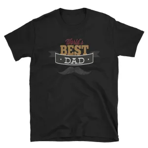 Unisex World Best Dad T Shirt Short Sleeve Black T Shirt Gifts for Dad