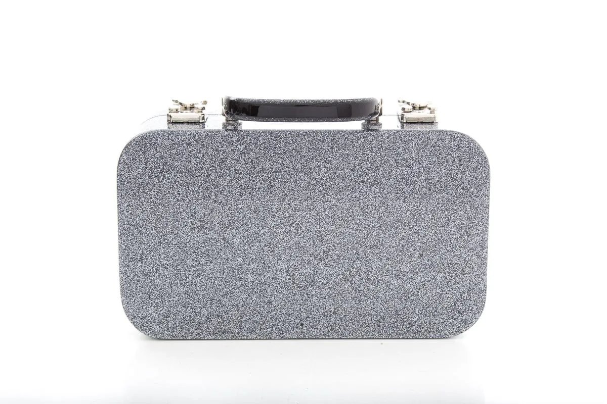 Urania Gazelli Silver Glitter Travel Case