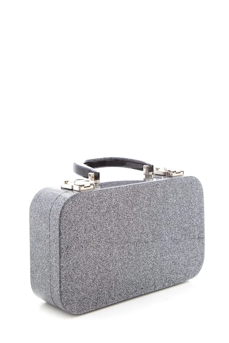 Urania Gazelli Silver Glitter Travel Case