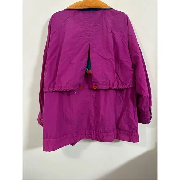 Venezia Vintage Jacket Unisex Zip Front Casual 14/16 Lined Drawstring Waist