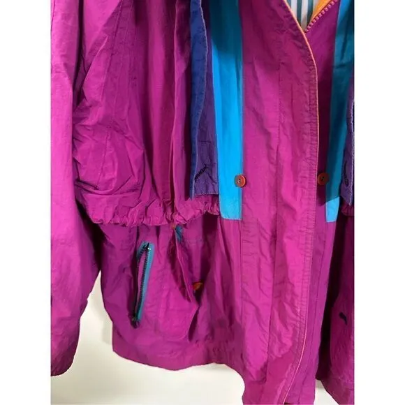 Venezia Vintage Jacket Unisex Zip Front Casual 14/16 Lined Drawstring Waist