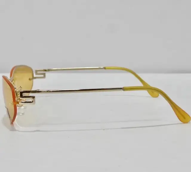 Versace 1990s Yellow Sunglasses
