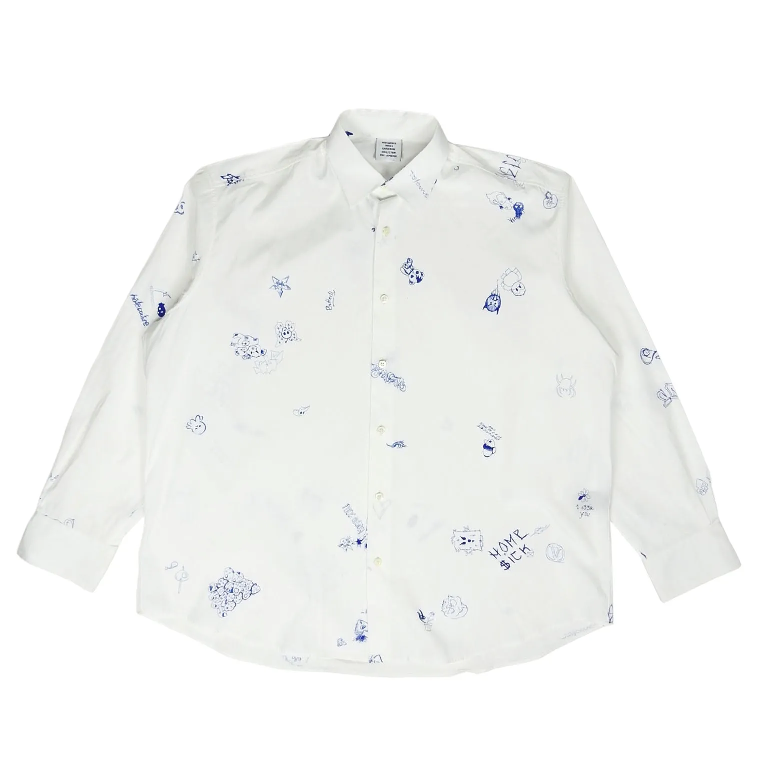 Vetements Scribble Shirt Size Large