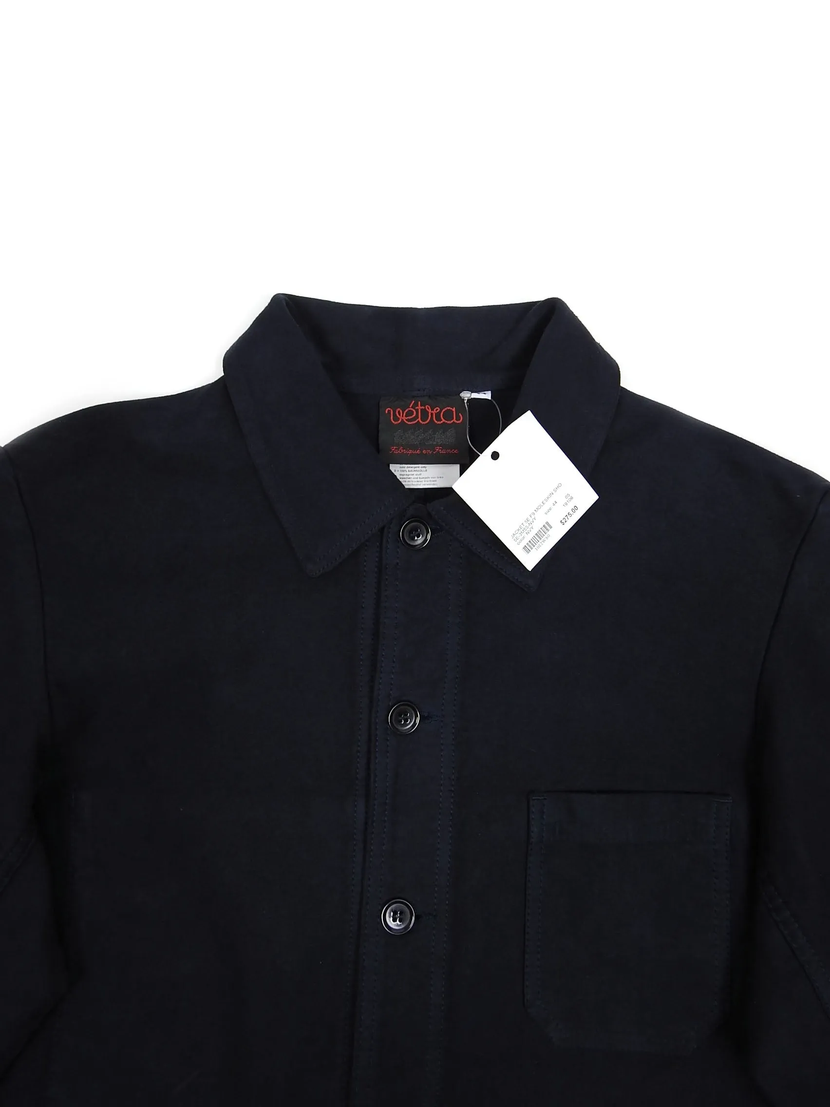 Vetra Navy Moleskin Chore Jacket Size 44 (fits a Large)