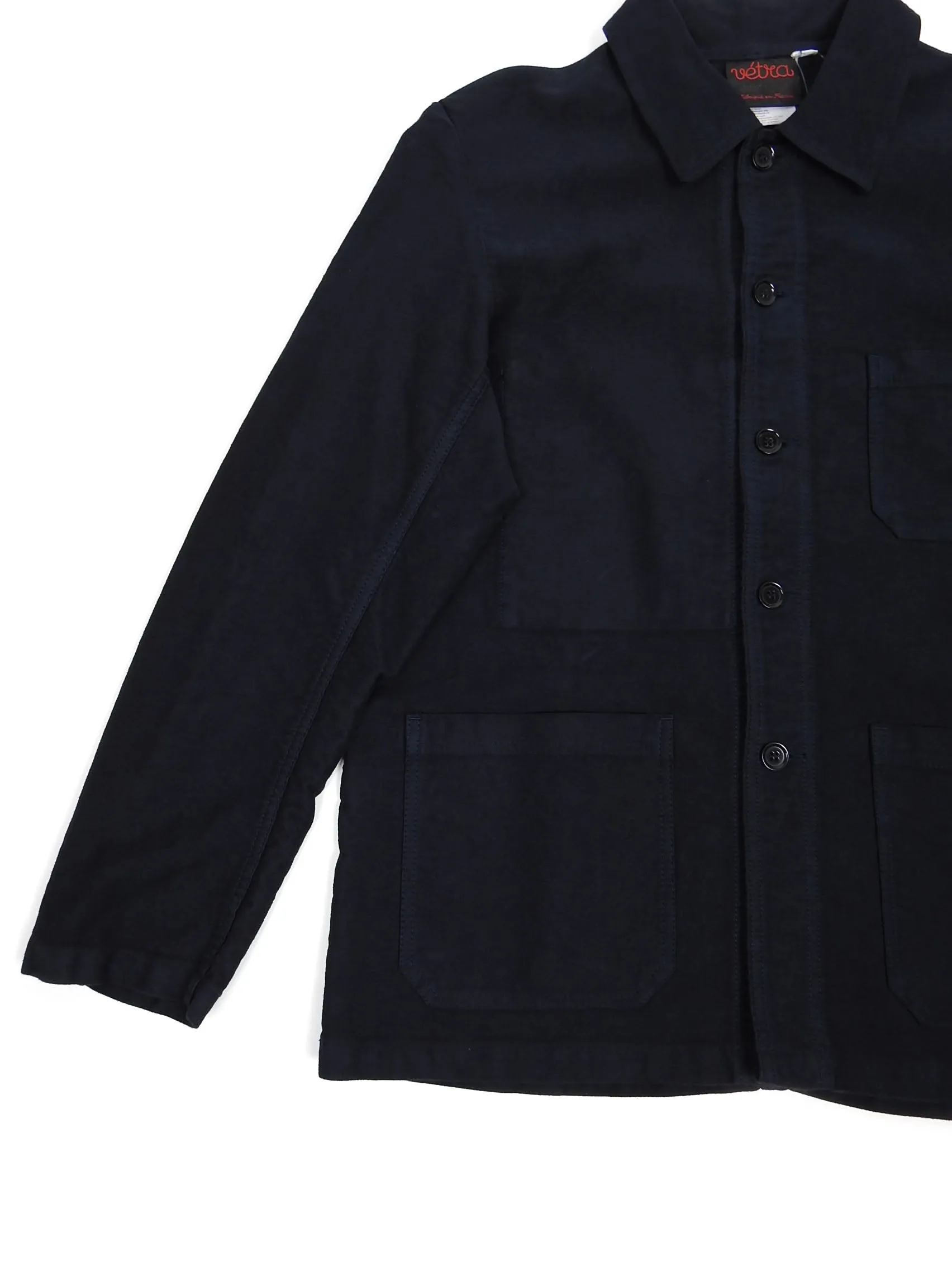 Vetra Navy Moleskin Chore Jacket Size 44 (fits a Large)