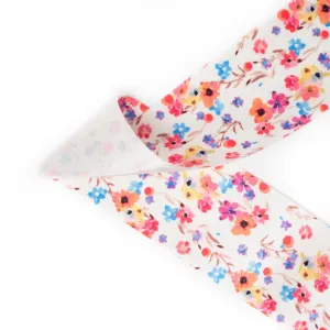 Vibrant Floral Printed Satin