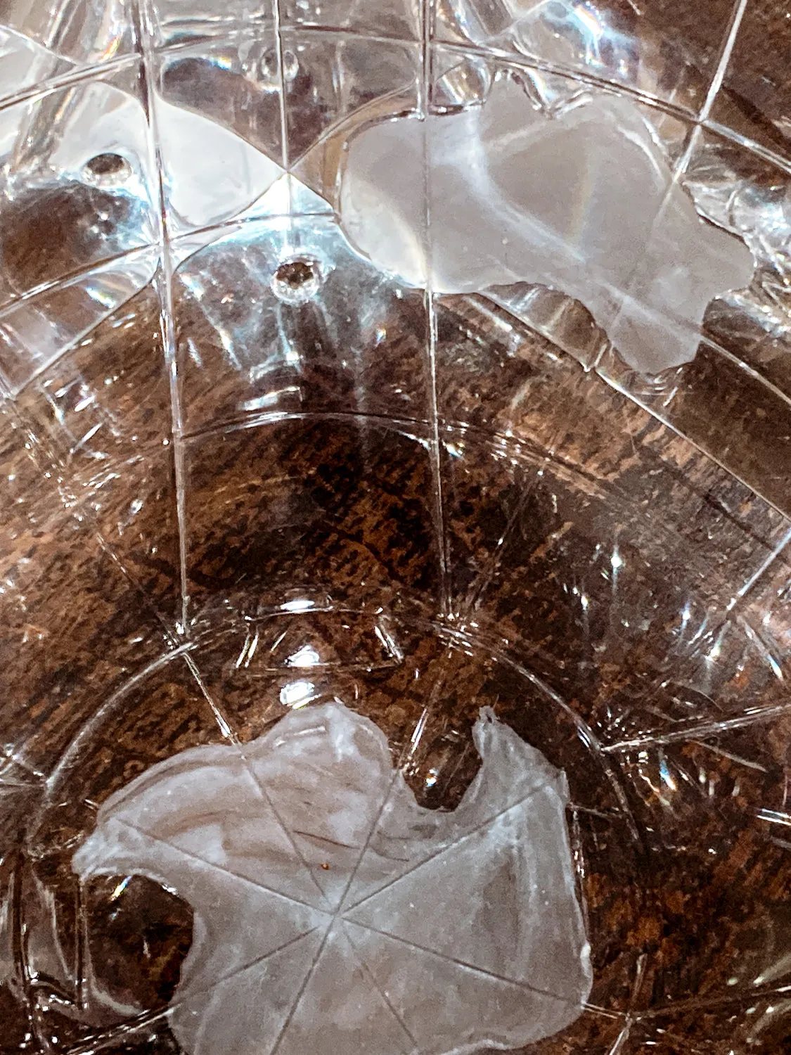 Vintage 1960s Alessandro Albrizzi Clear Lucite Globe Ice Bucket Box