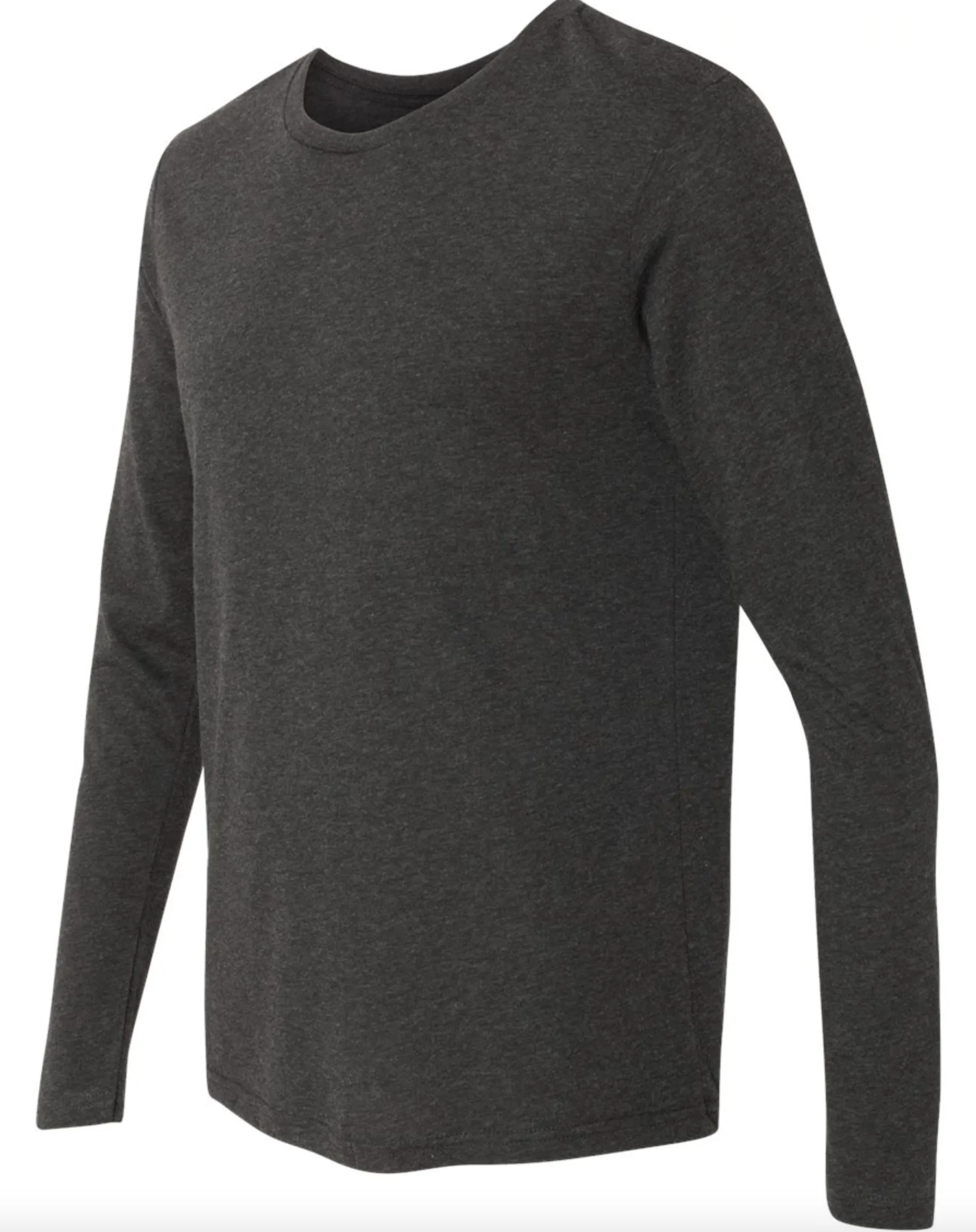 Vintage Black Crew Neck Long Sleeve Top - T9573BK