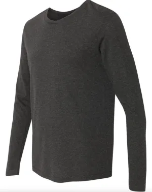 Vintage Black Crew Neck Long Sleeve Top - T9573BK