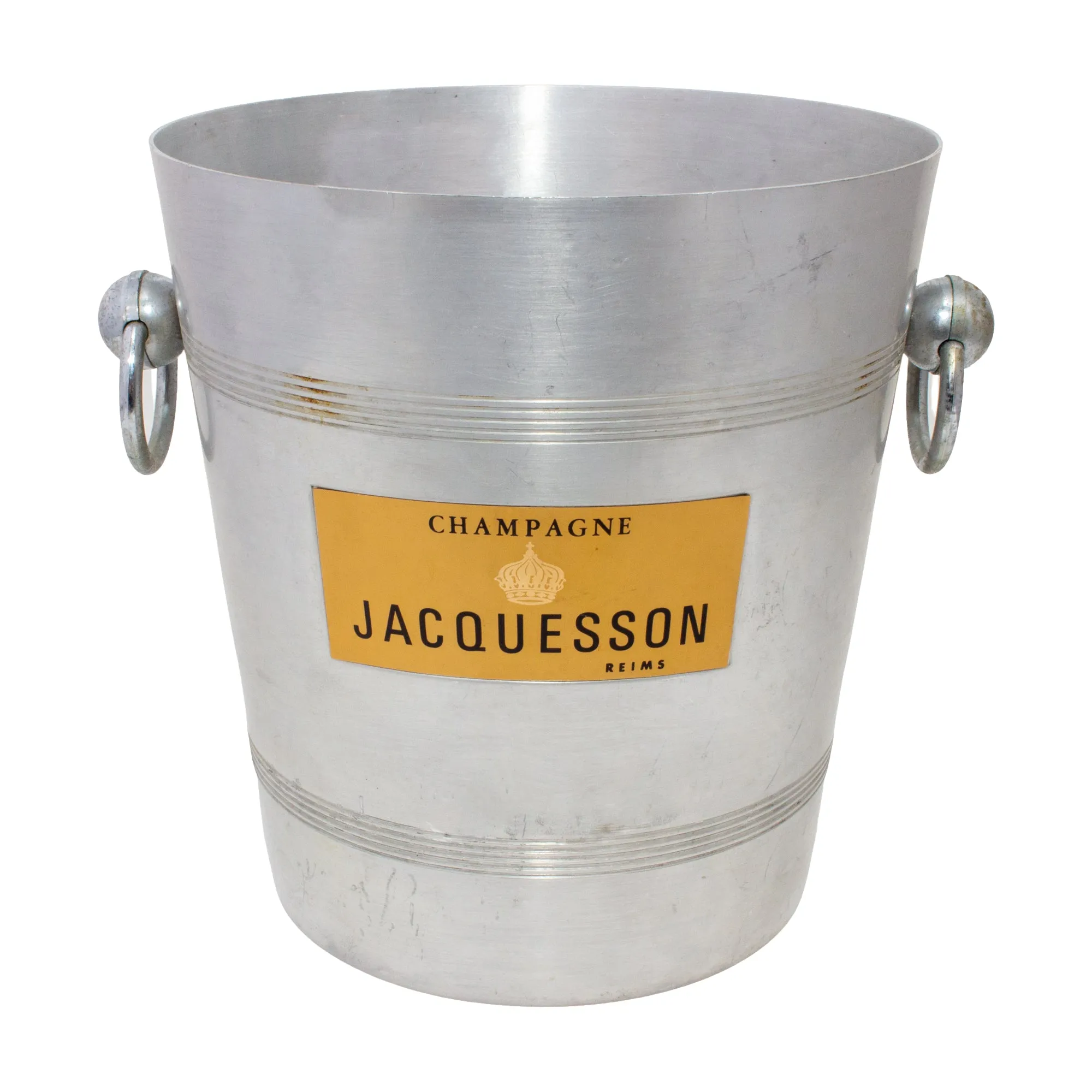 Vintage French Metal Ice Bucket | Jacquesson Label
