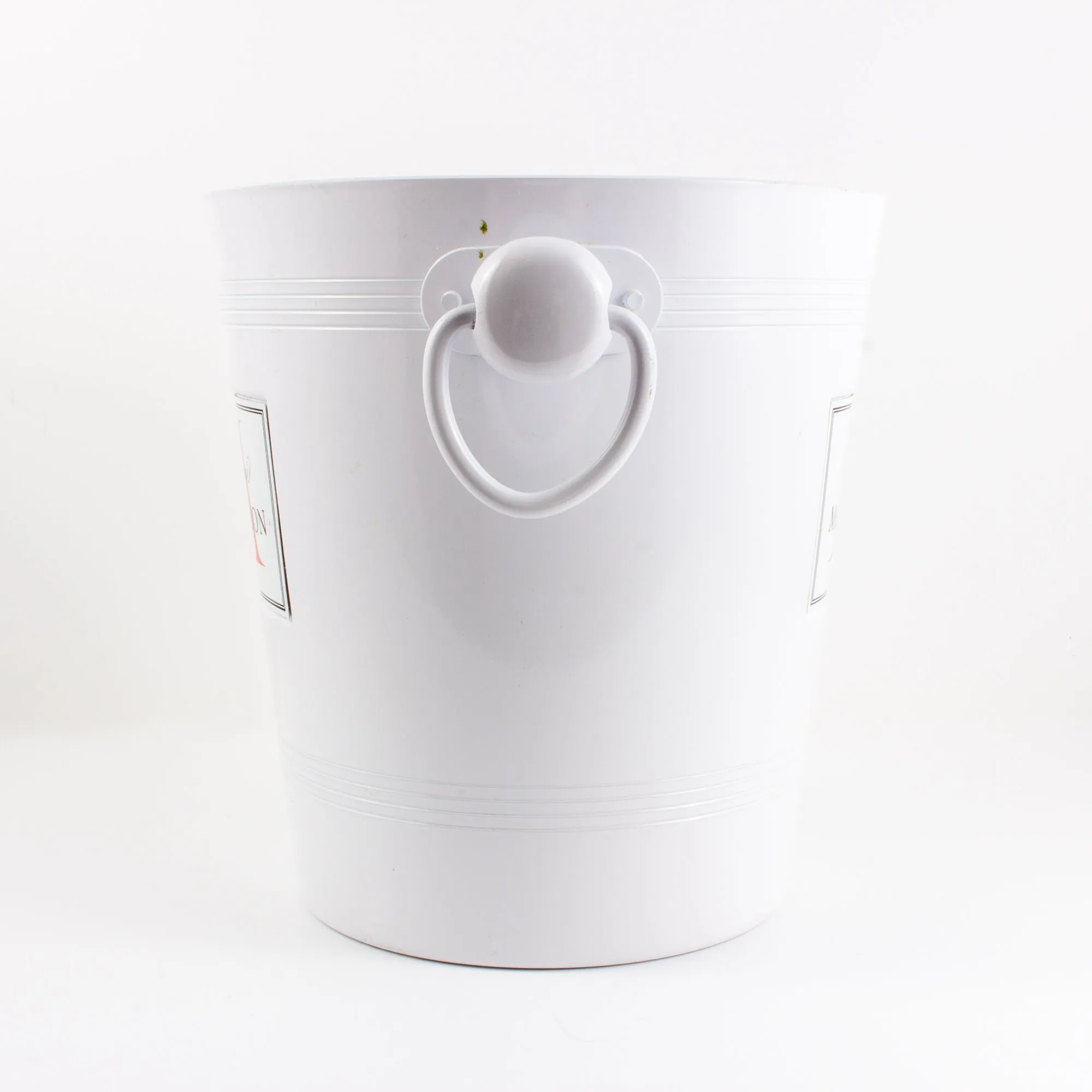 Vintage French White Metal "Montaudon" Ice Bucket