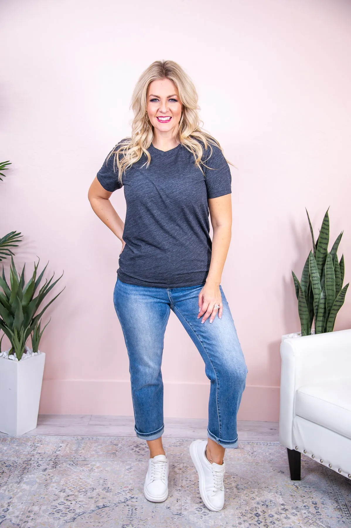 Vintage Navy Triblend Crew Neck Tee - T8020VNV