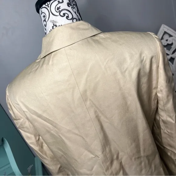 VINTAGE Talbots Silk Blend Jacket Size 10 Petite NWT Cream Classic Chic