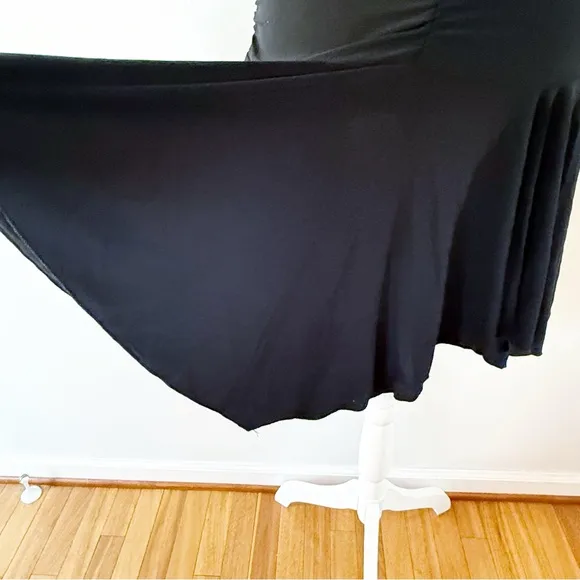 Vintage Y2K Asymmetrical Halter Drop Waist Dress Womens Medium Goth Whimsigoth