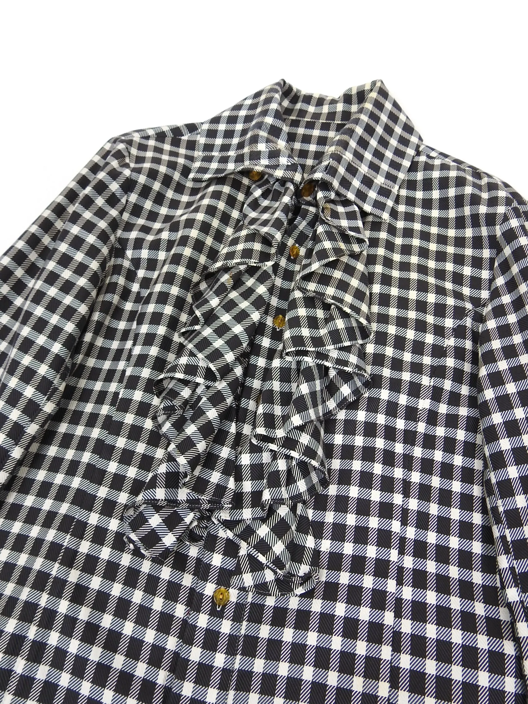 Vivienne Westwood Check Ruffle Shirt Size 4