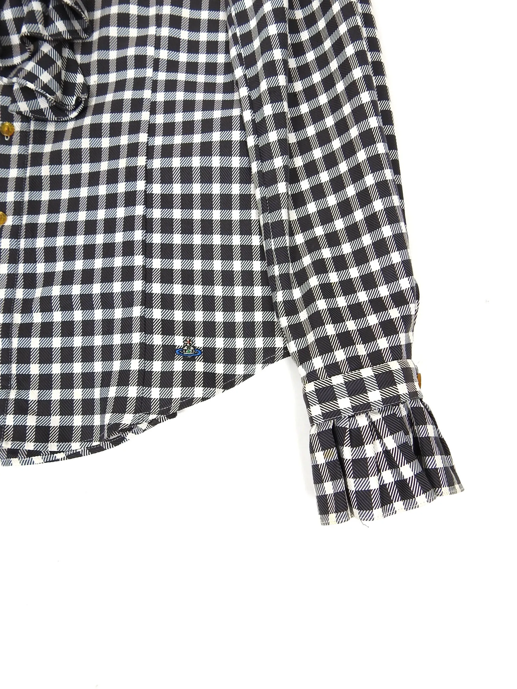 Vivienne Westwood Check Ruffle Shirt Size 4