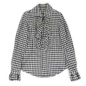 Vivienne Westwood Check Ruffle Shirt Size 4