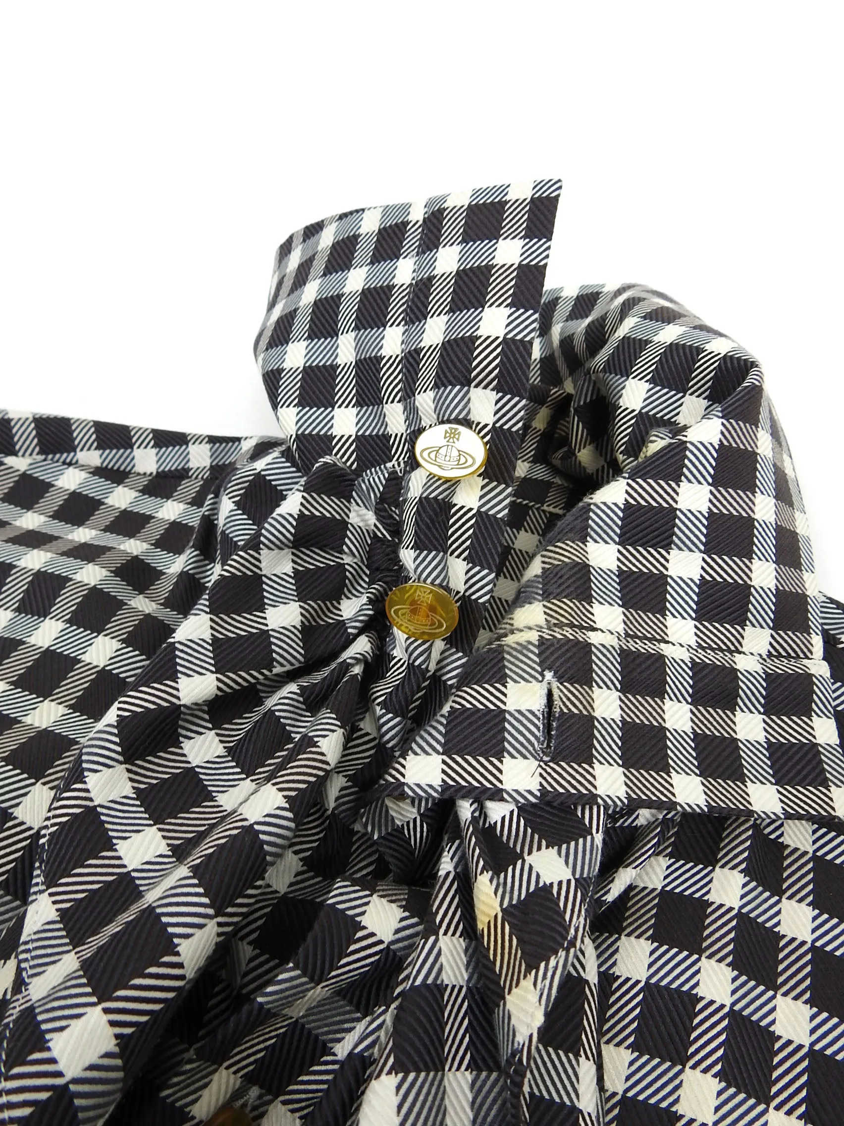 Vivienne Westwood Check Ruffle Shirt Size 4