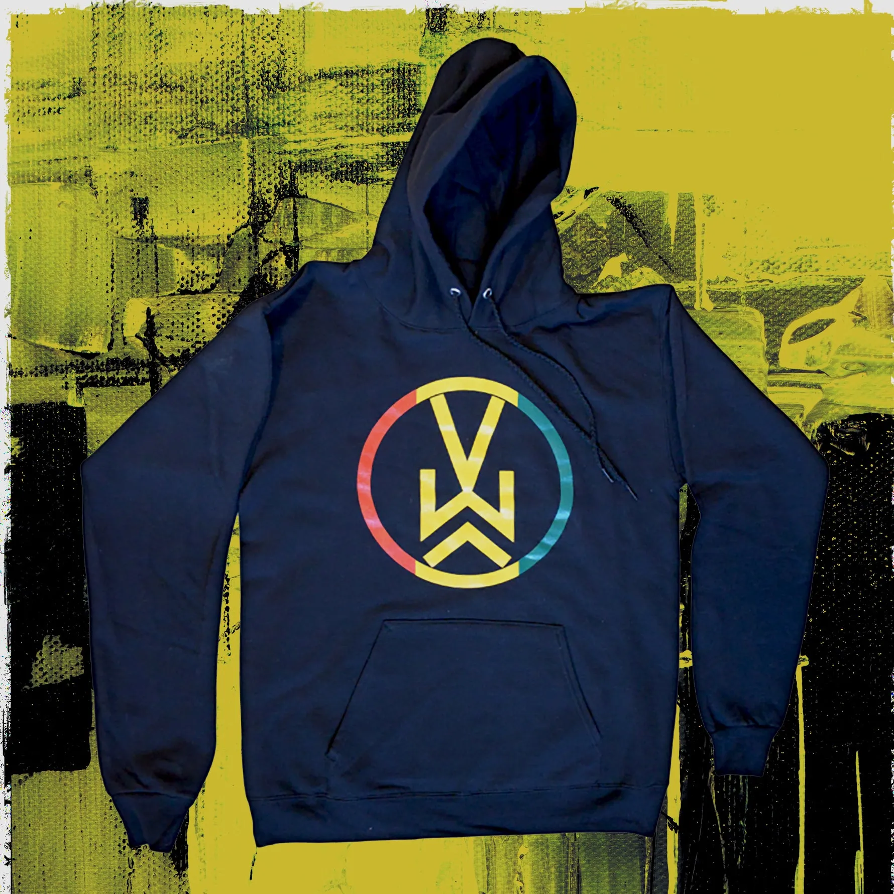 VW Logo Hooded Pullover Sweatshirt