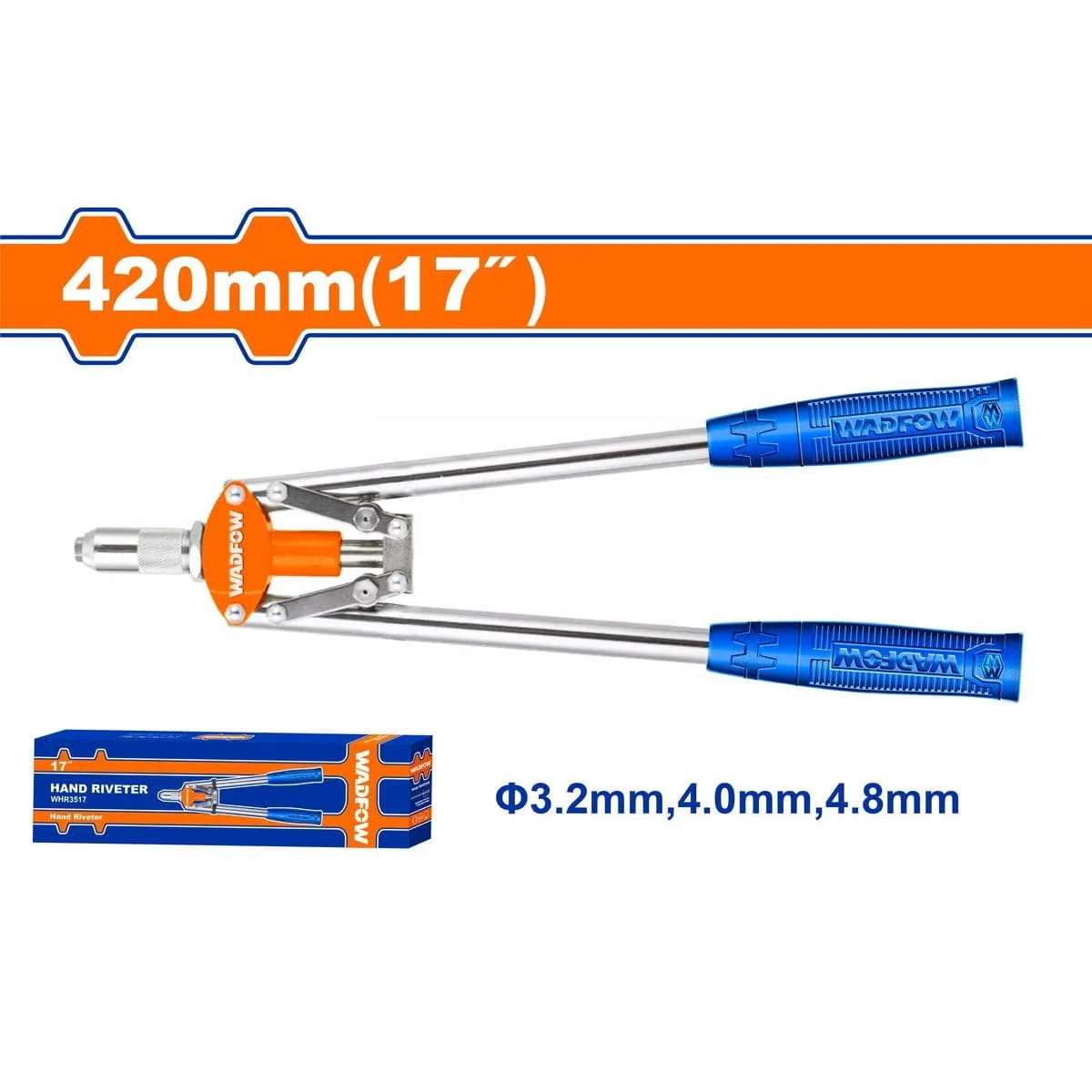 Wadfow 17″ Heavy Duty Hand Riveter - WHR3517