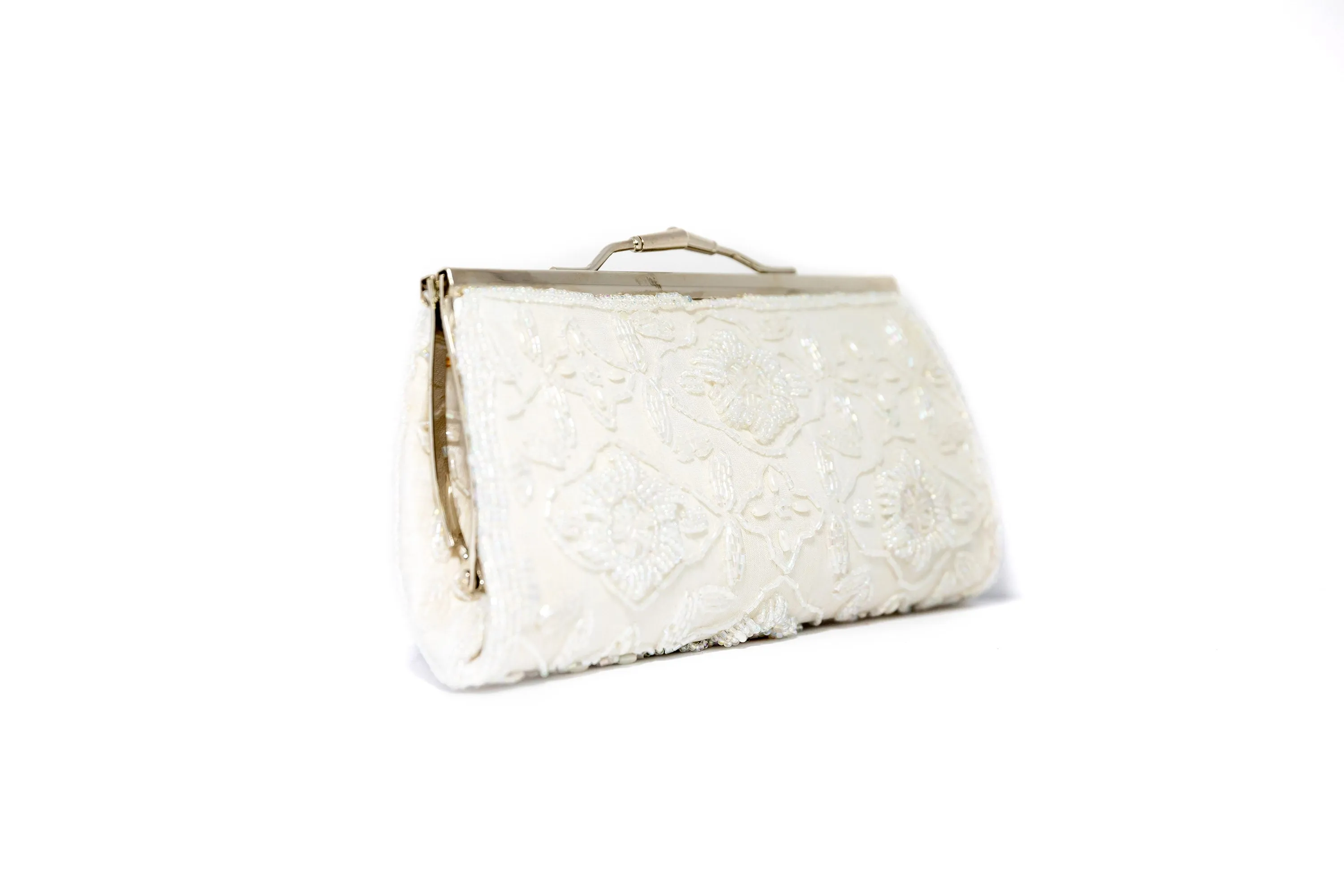 White Beaded Clutch Purse