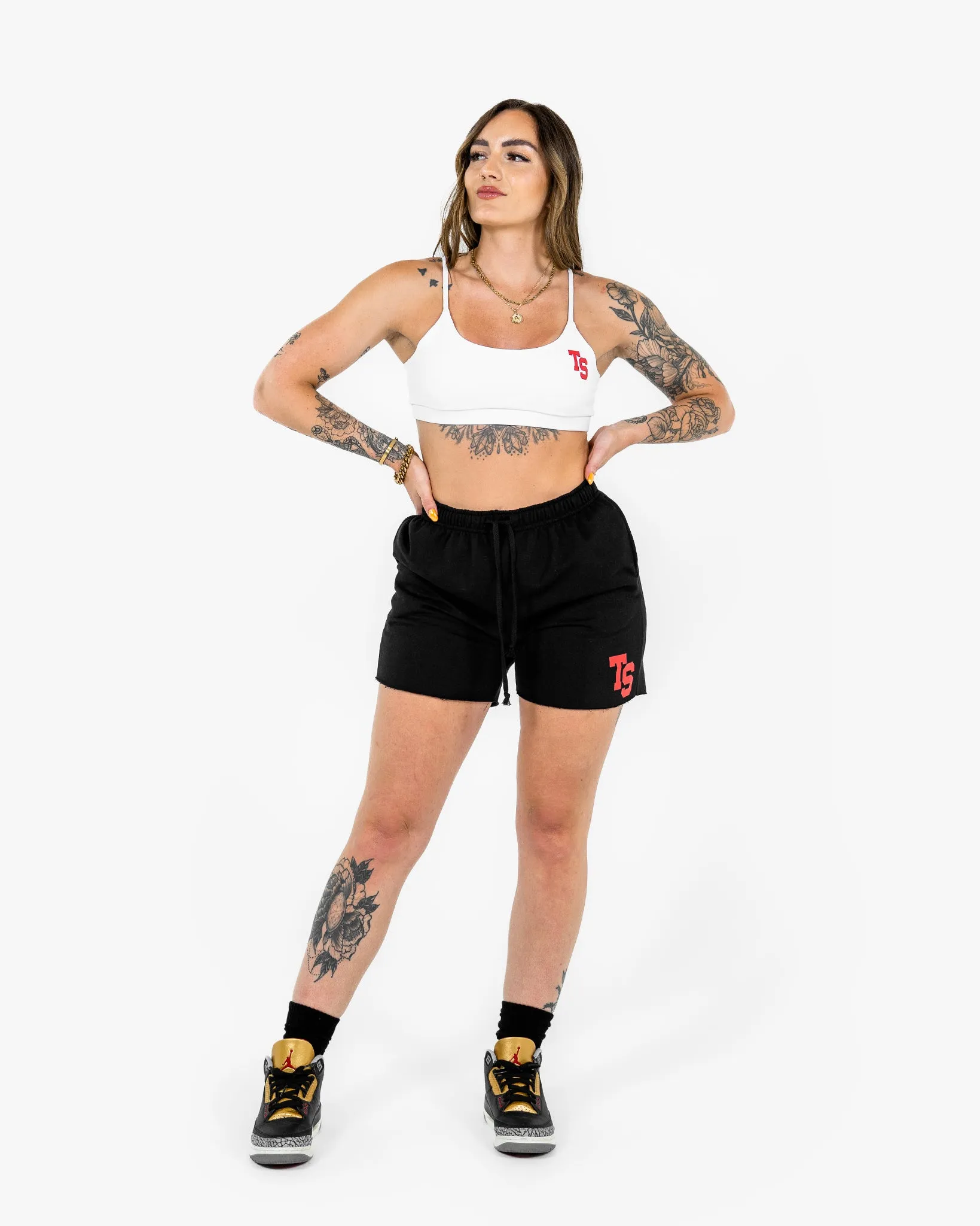 WKND Everyday Bra - White w/ Red