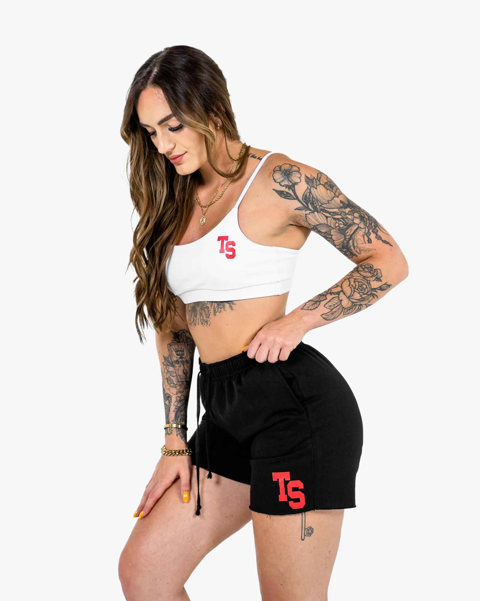 WKND Everyday Bra - White w/ Red