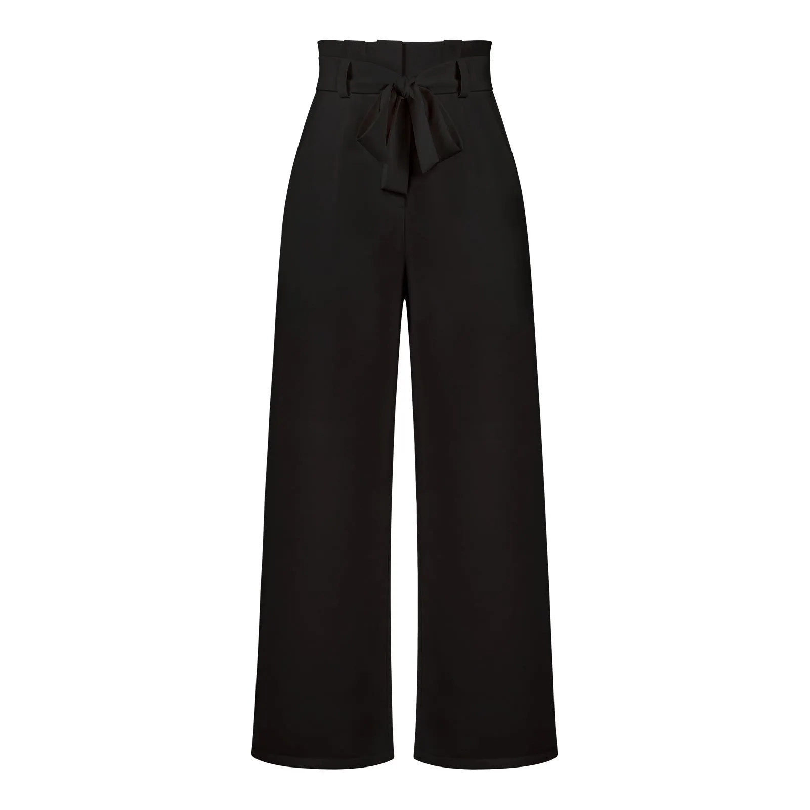 Women's Casual Wide-Leg Trousers with Belt