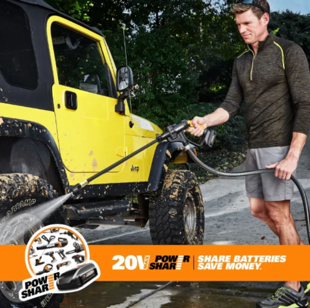 Worx - 20V Hydroshot Full Kit, 22 Bar, 120l/h, 1x2.0Ah KIT