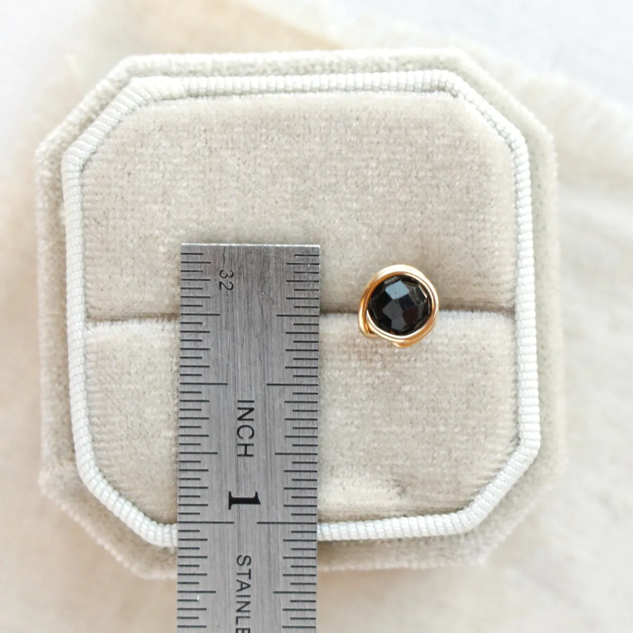 Wrapped Onyx Post Earrings