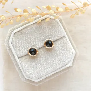Wrapped Onyx Post Earrings