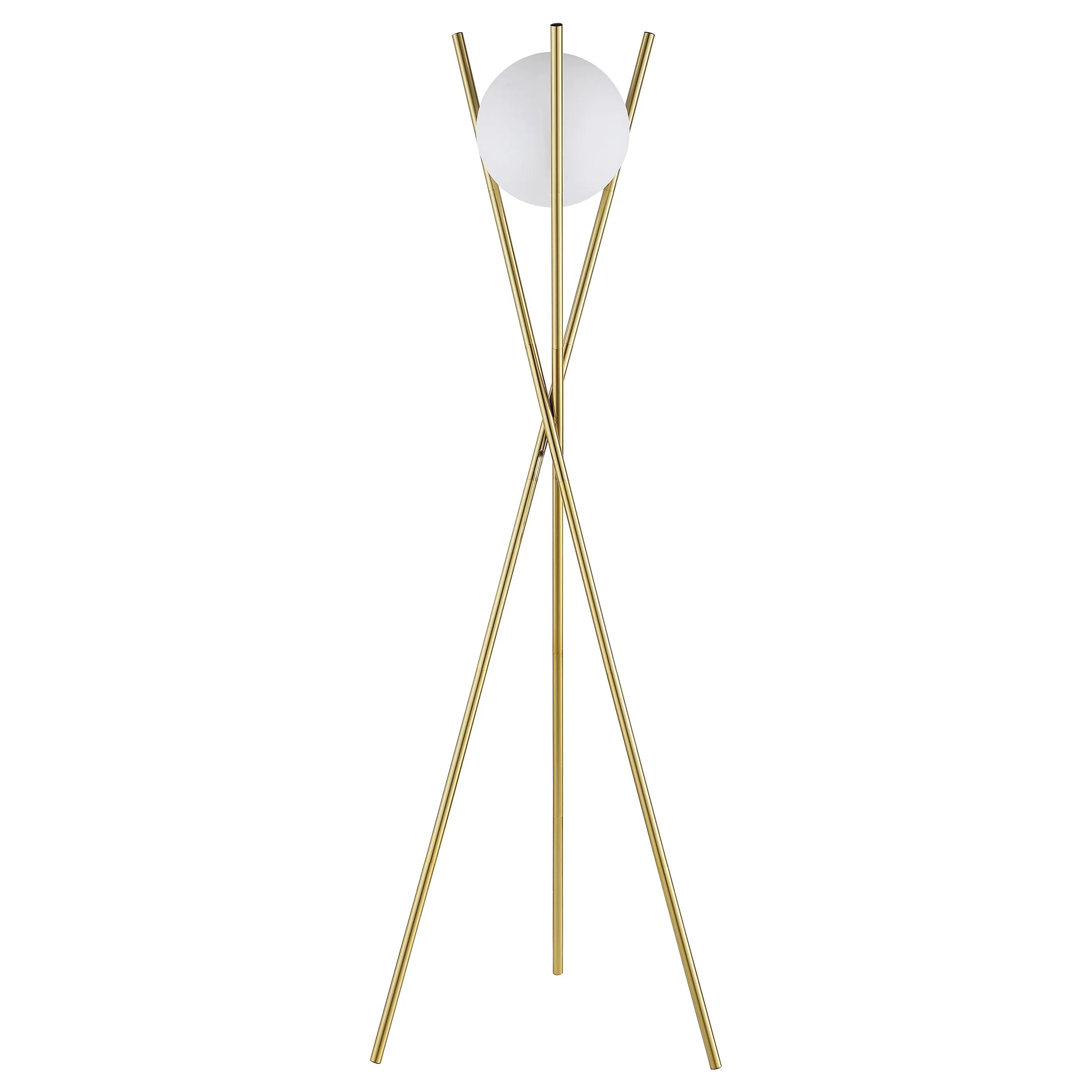 Yamileth 65-inch Spherical Bulb Metal Tripod Floor Lamp Gold