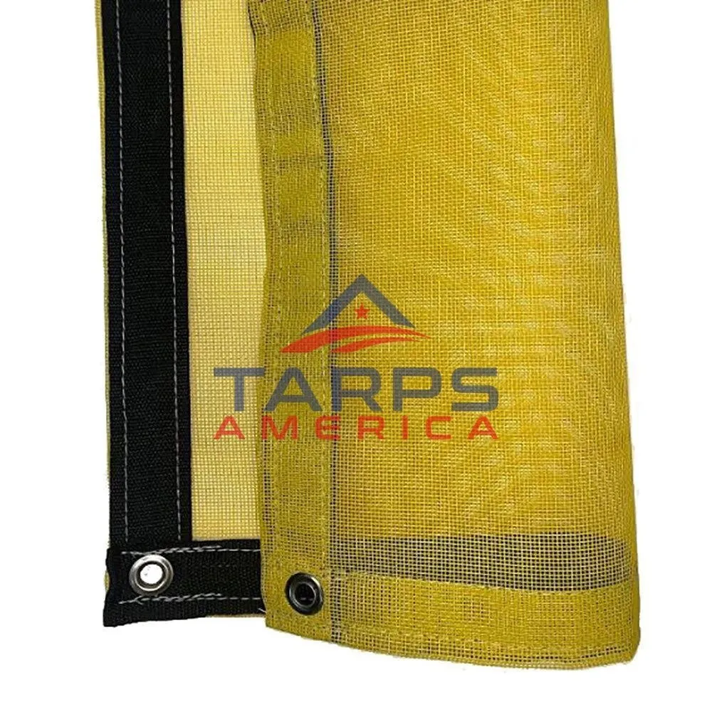 Yellow 10 oz. Heavy Duty Vinyl Coated Mesh Tarp by ShadeMax®